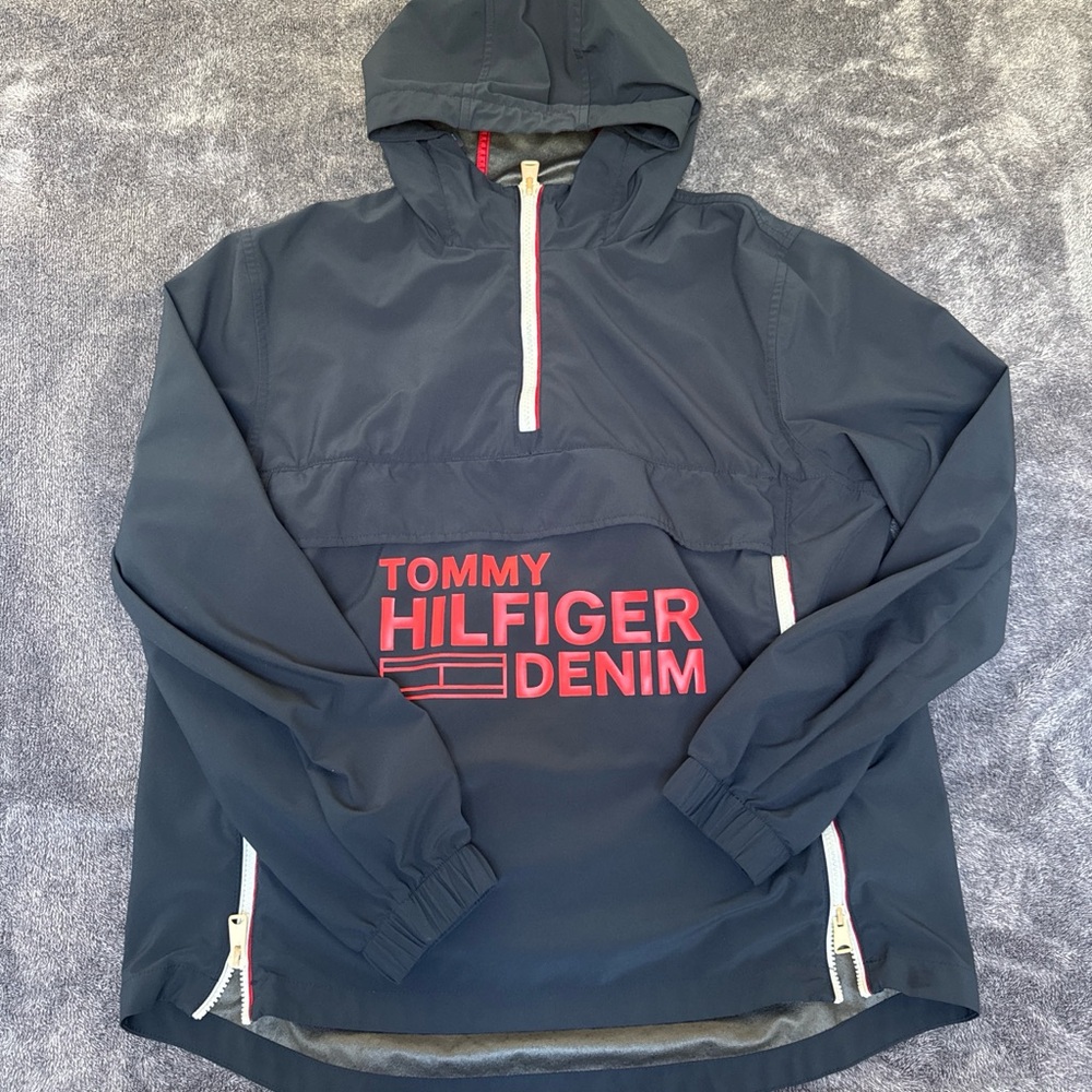 Tommy Hilfiger Black Jacket with Red Logo